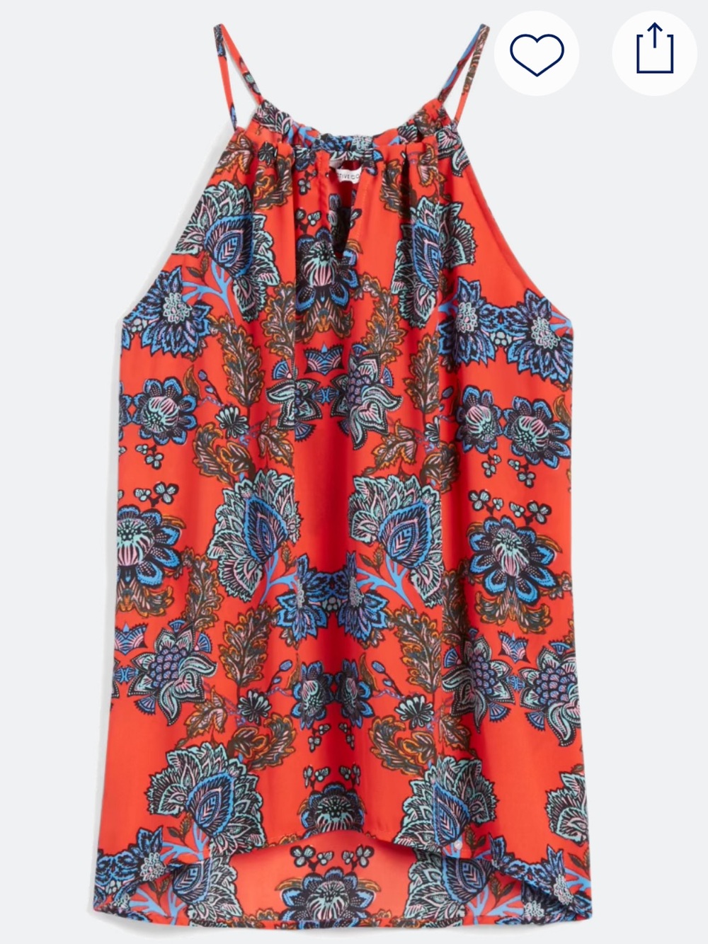 LIKE NEW! Collective Concepts Red Floral Halter Camisole